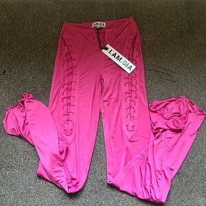 I.AM.GIA lace up pink pants small